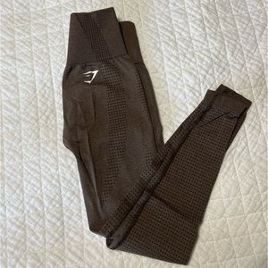 gymshark brown leggings size xs